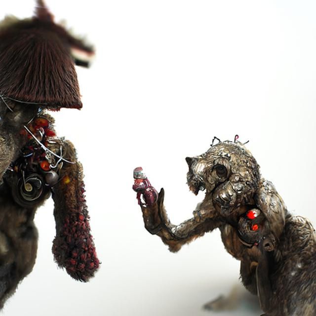 Eldritch Mushroom Trip: Octopus Robot Diorama