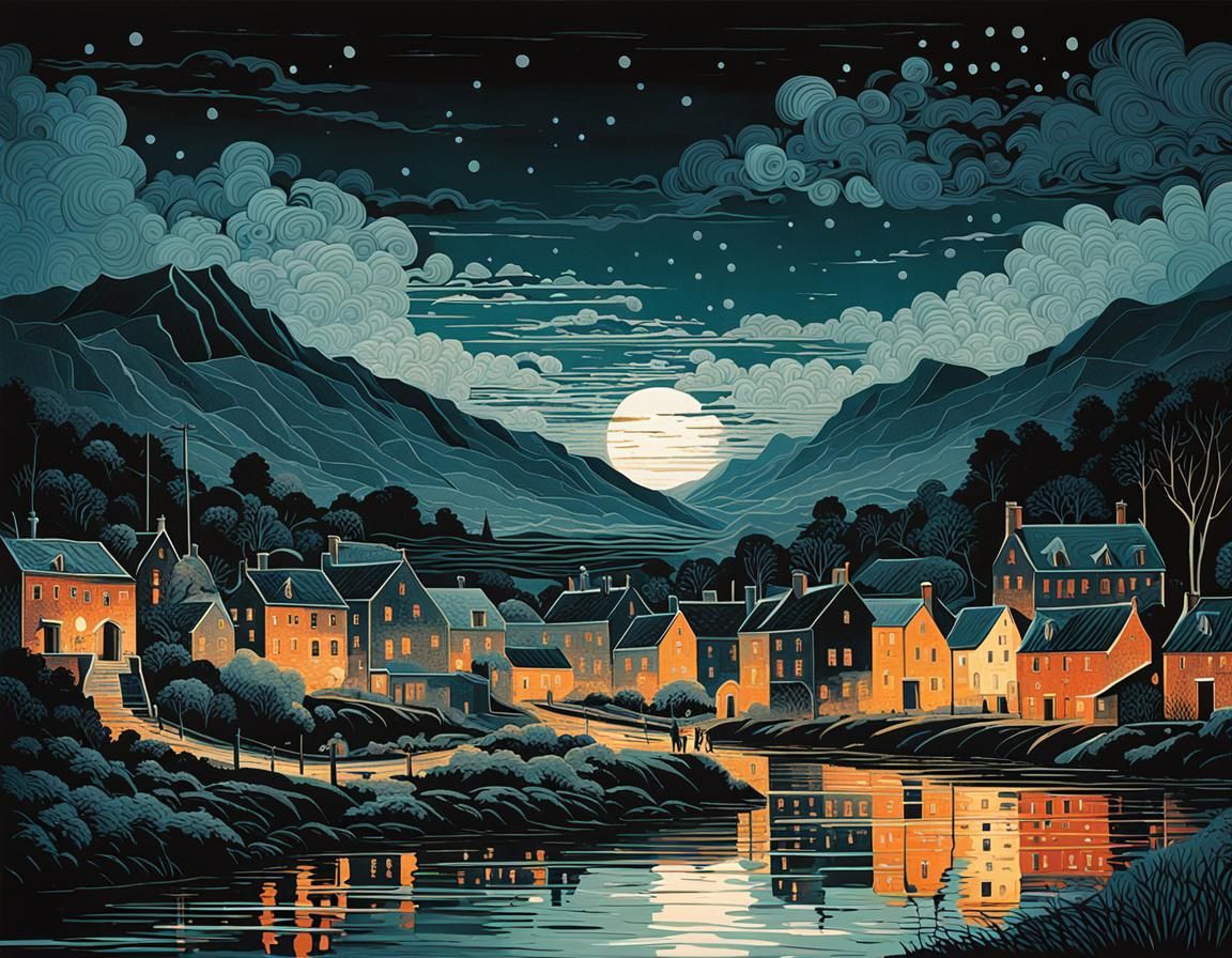 Tapestry of Evening Illumination in Intricate Detail