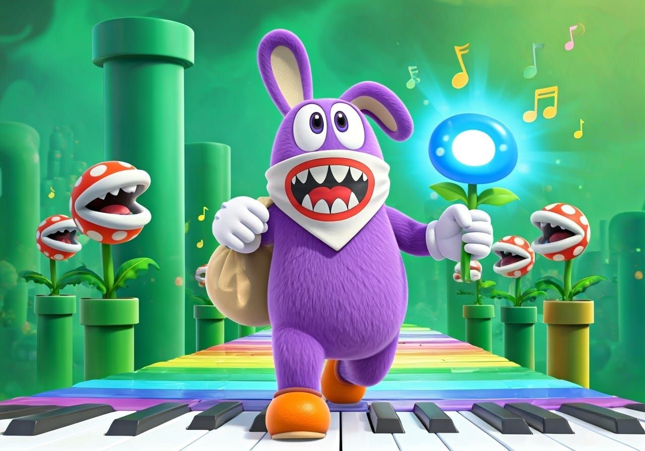 The Nabbit in Vibrant Wonderland of Music and Color