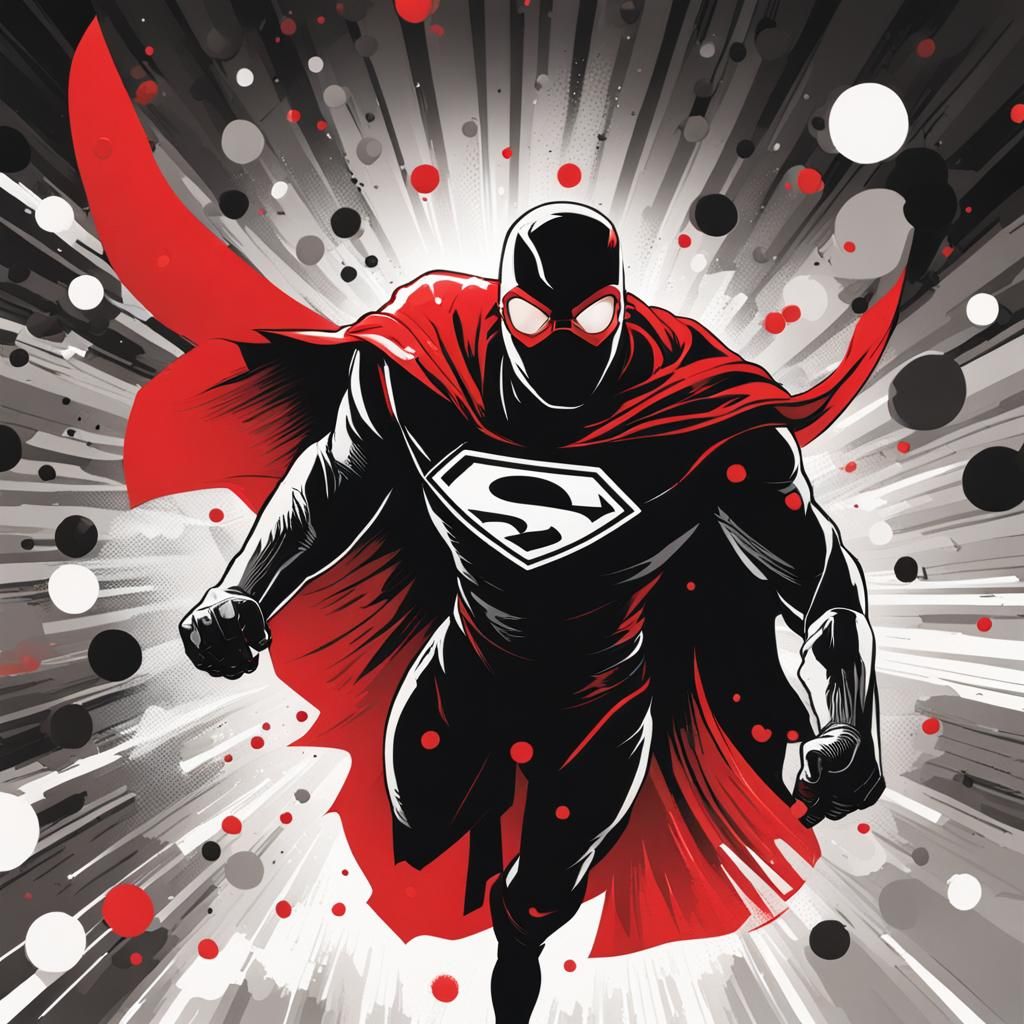 Superman Noir in a Dark Gritty Cityscape