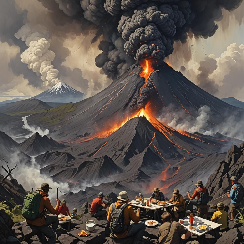 Sinister Volcano Eruptions at Lunchtime