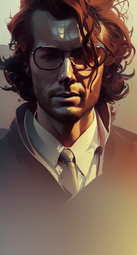 Hyperrealistic Portrait of Dirty Harry in Art Nouveau Style