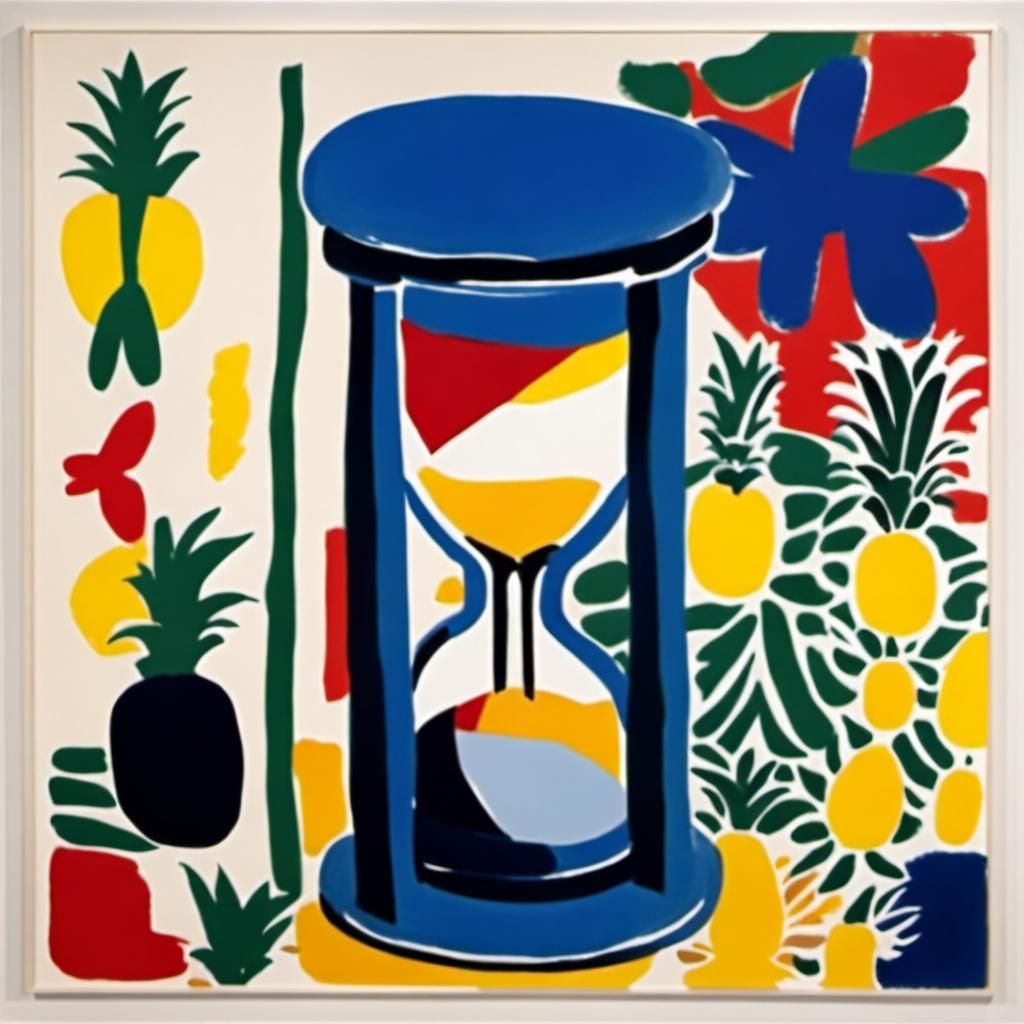 Hourglass and Pineapples: Fauvist Still Life