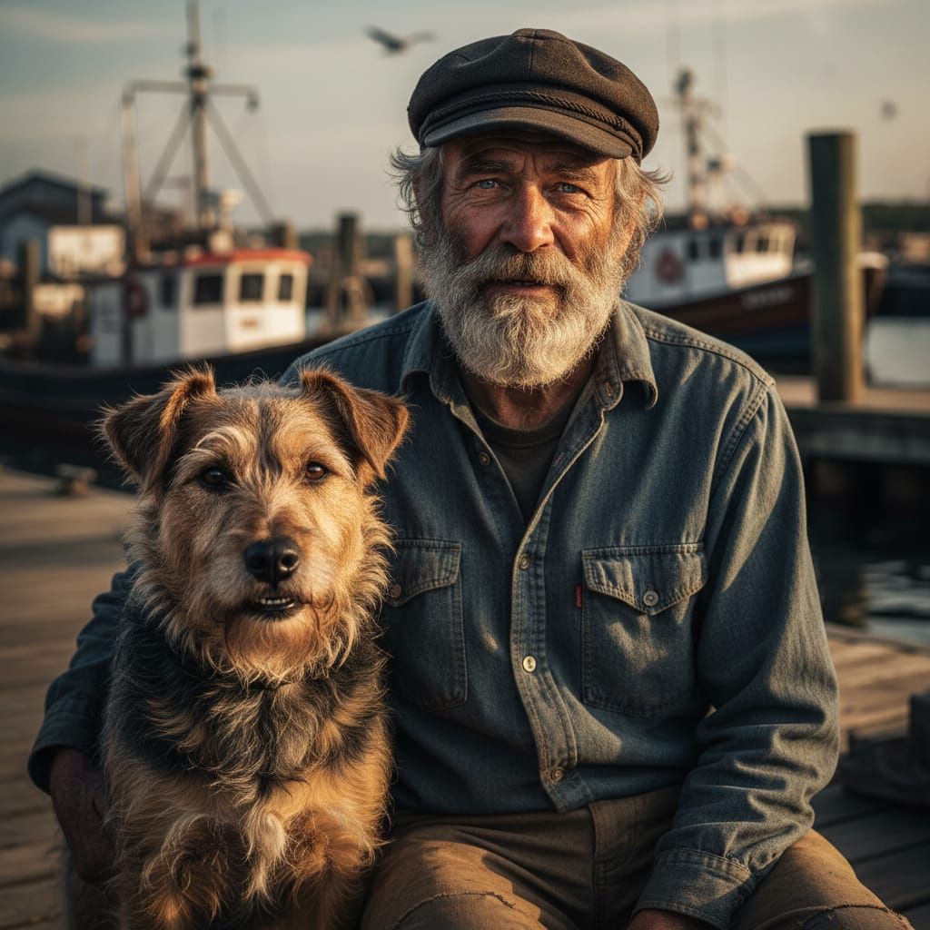 Scruffy Sailor and Dog Duo: A Striking Resemblance