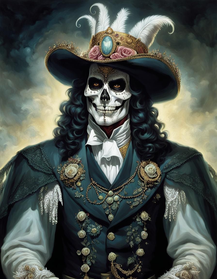 Spectre Warrior: Horrific Beauty in Hyperrealistic Portrait