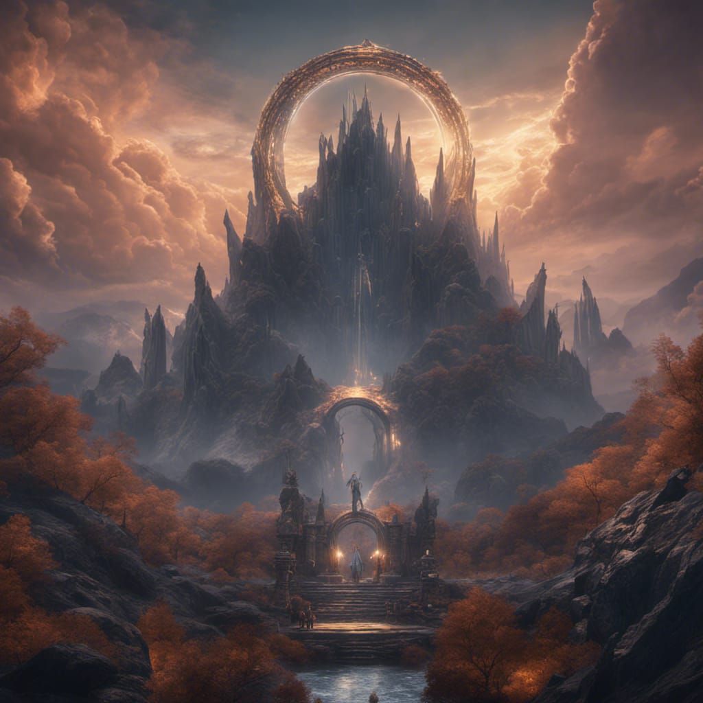 Fantastical Ring of God in Detailed Digital Painting