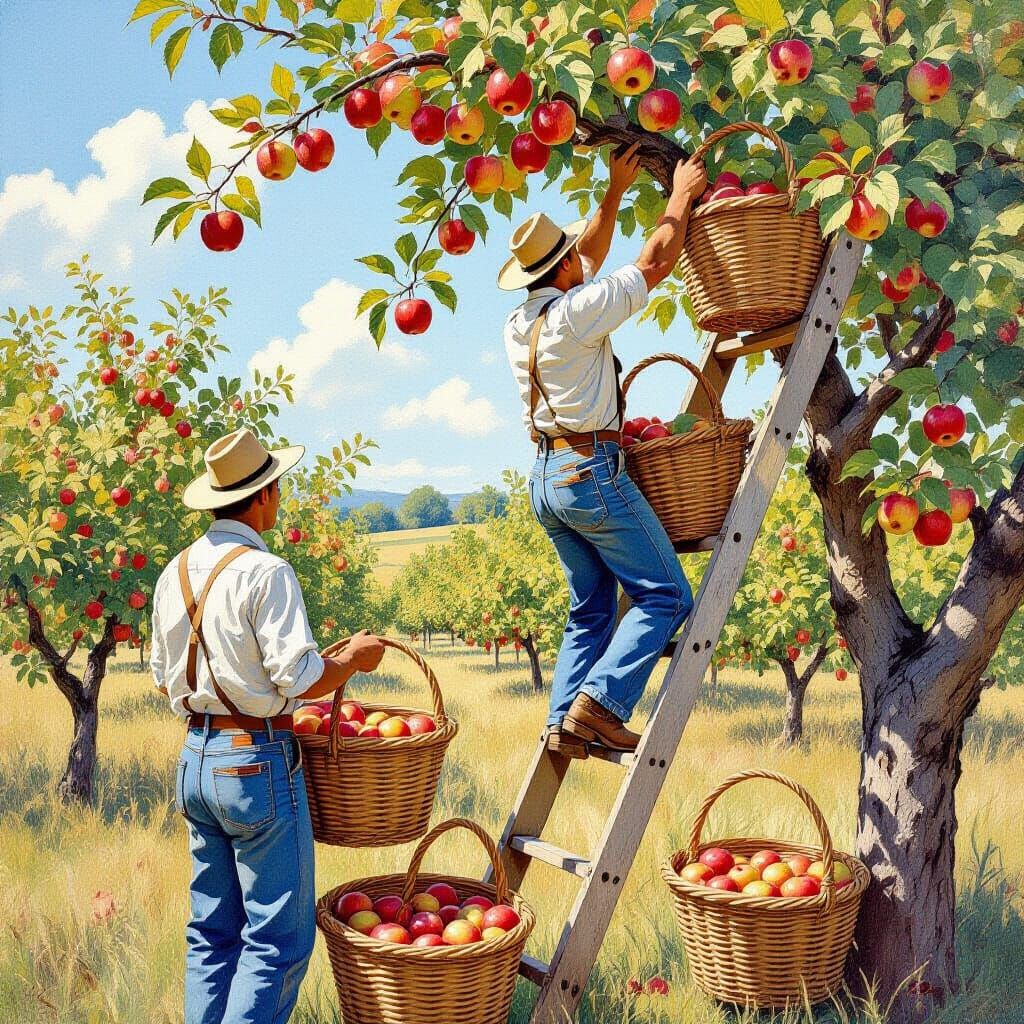 Autumn Apple Harvest in Rustic Style