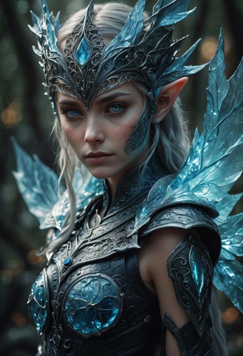 Mysterious Elf Warrior in Leather Armor