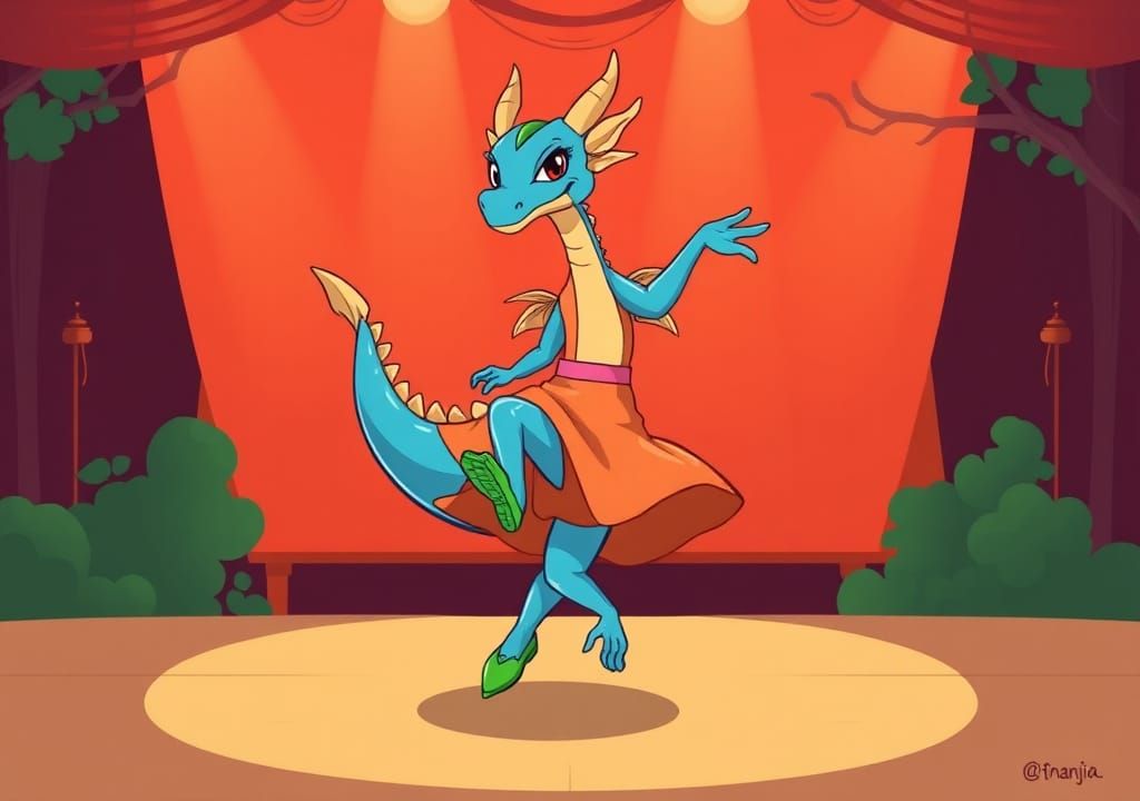 Azure Dragoness Tap Dancing at High Speed