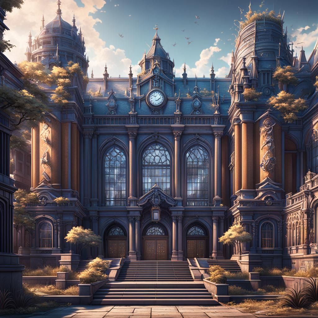 High School Fantasy Concept Art in Deep Color