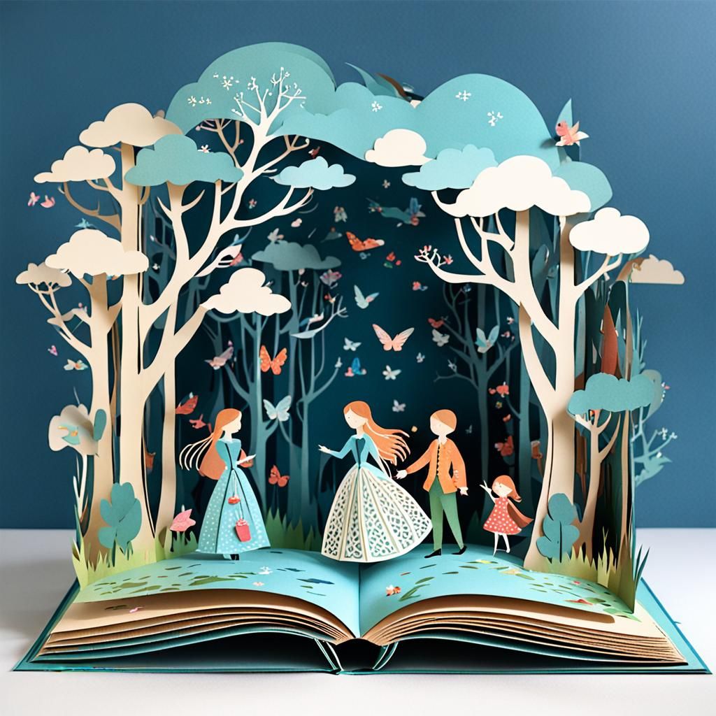 Fairytale Pop-Up Book Illustration
