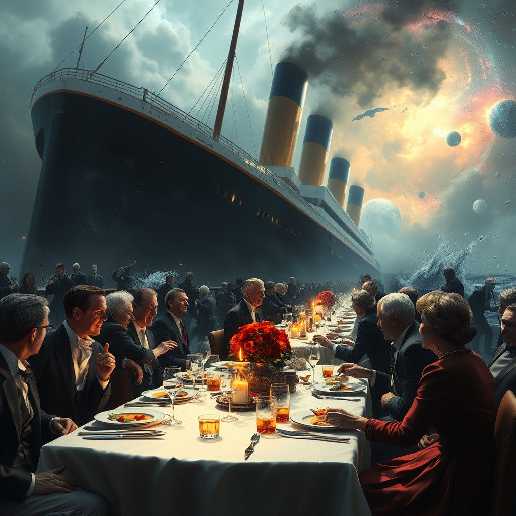 Titanic Thanksgiving Dinner Amidst Chaos