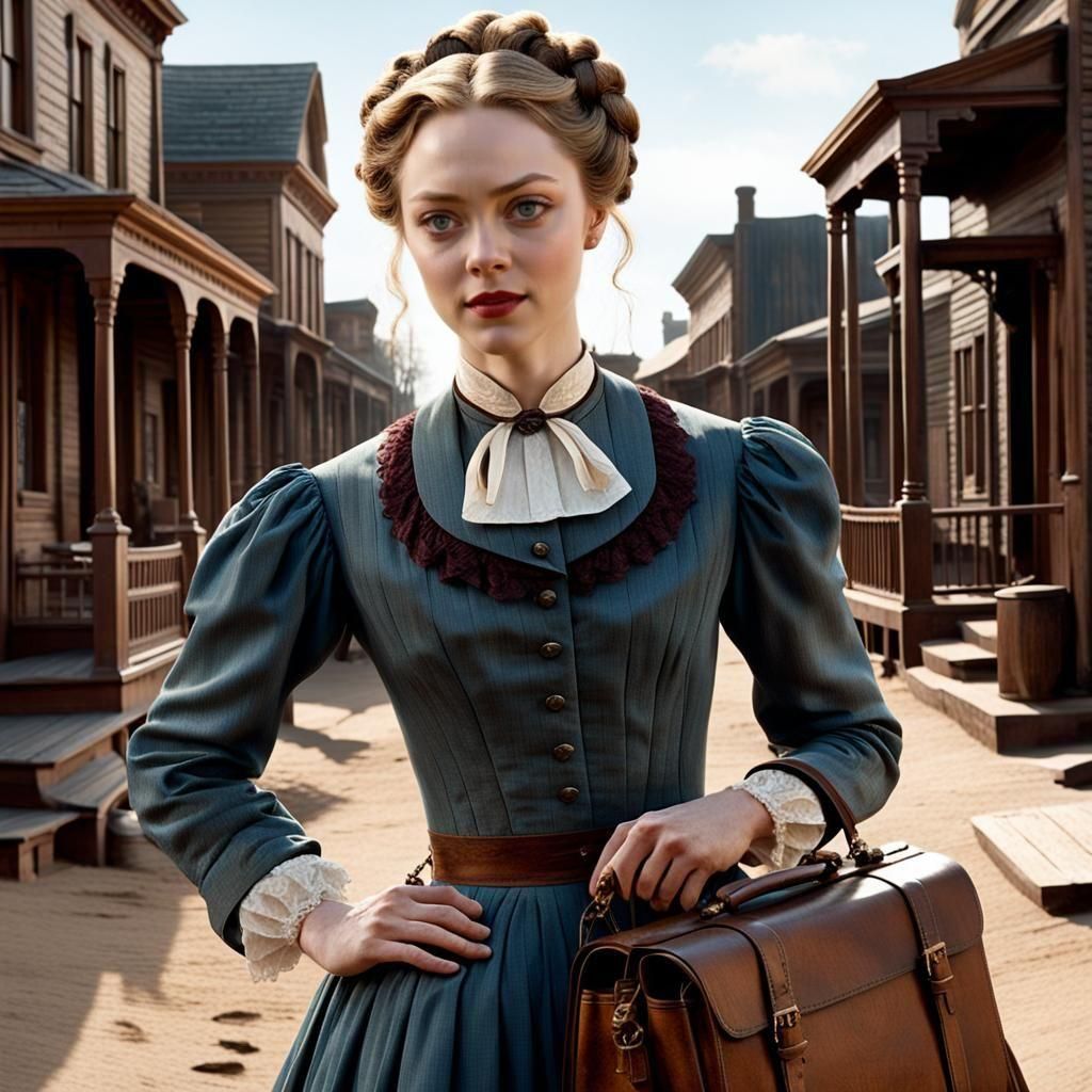 Victorian Woman Doctor in Old West Town