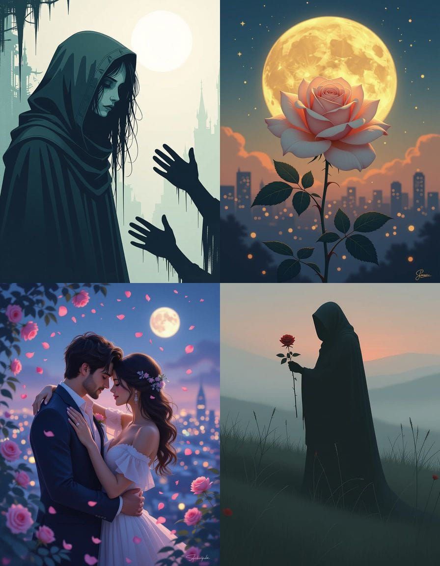 Cowardly Rose in Twilight Amidst Unknown Worlds