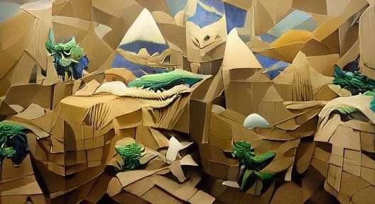 Magical Alien Landscape Crafted from Paper