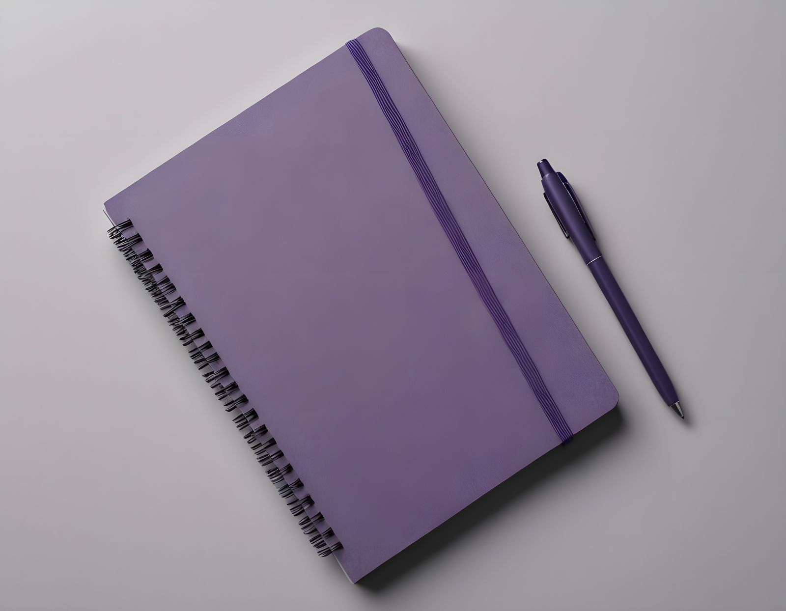 Stylish Purple Notebook Mockup