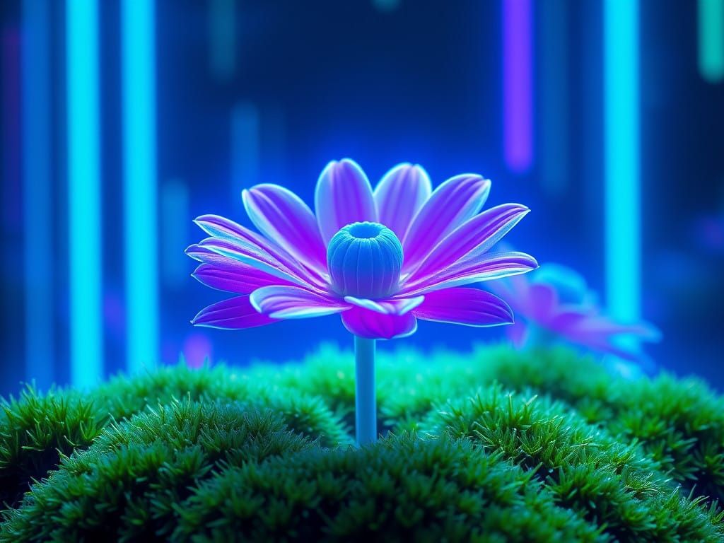 Neon Cyberpunk Blossom