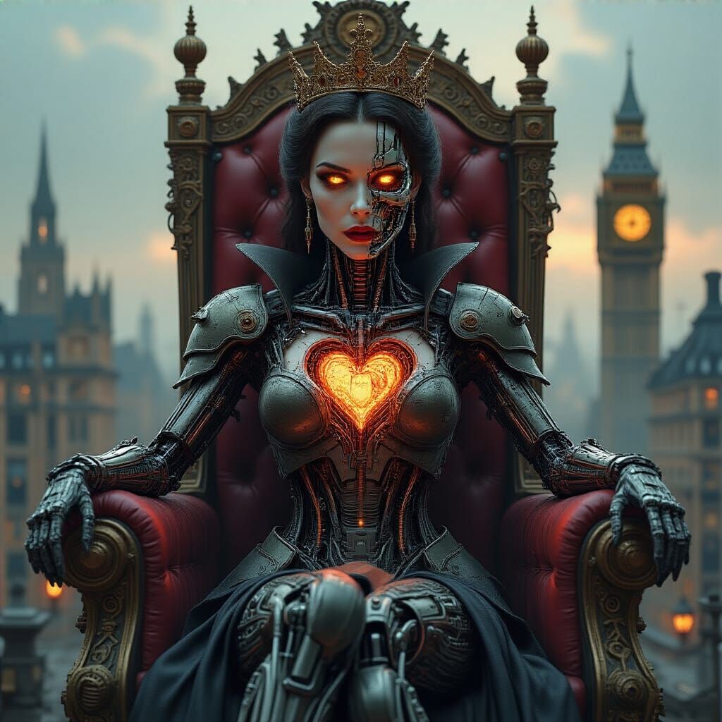 Regal Cyborg Empress: HR Giger Meets Steampunk
