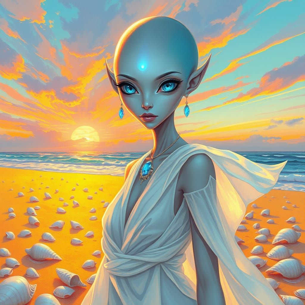 Goddess of Elysium in Ethereal Beauty