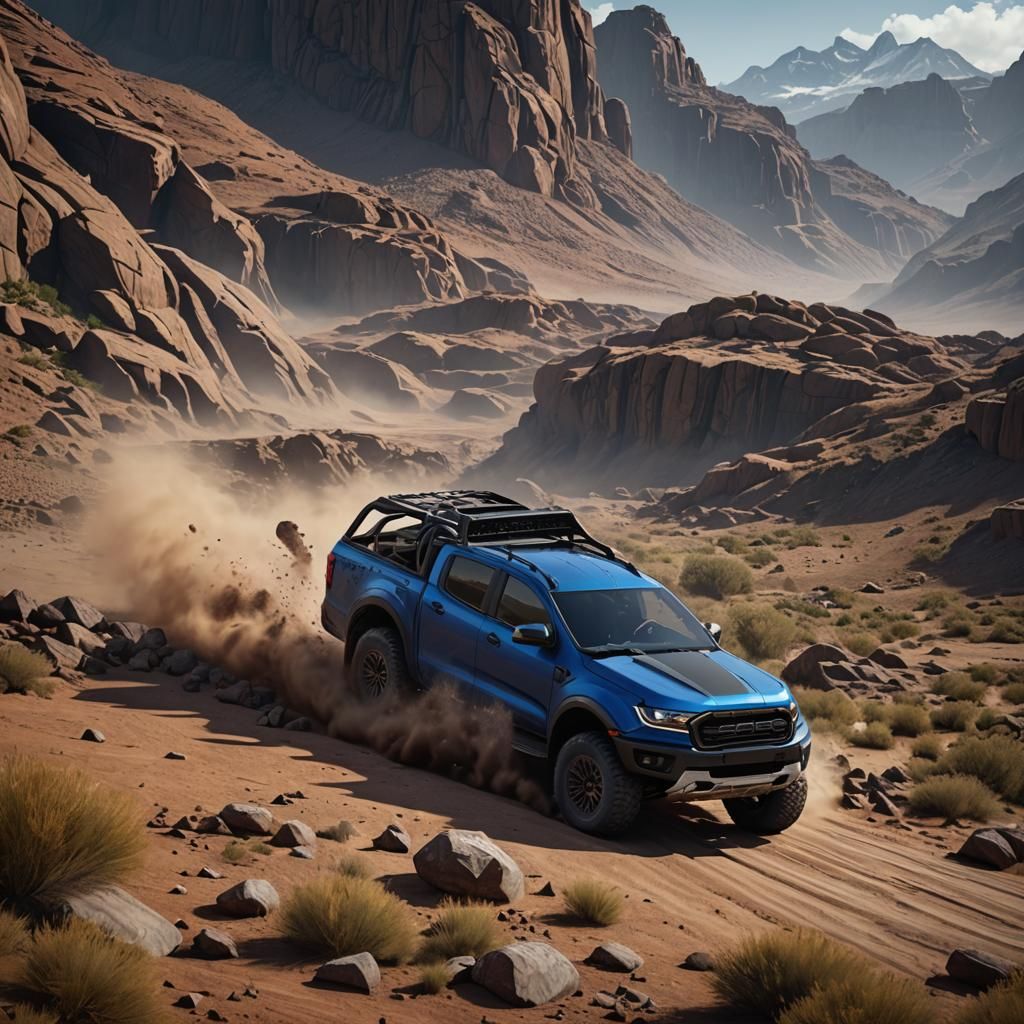 Ford Ranger Raptor in Detailed Matte Painting