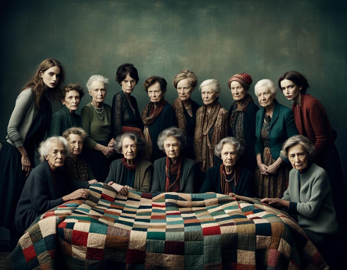Cozy Quilting Gathering: Soft Focus Portrait