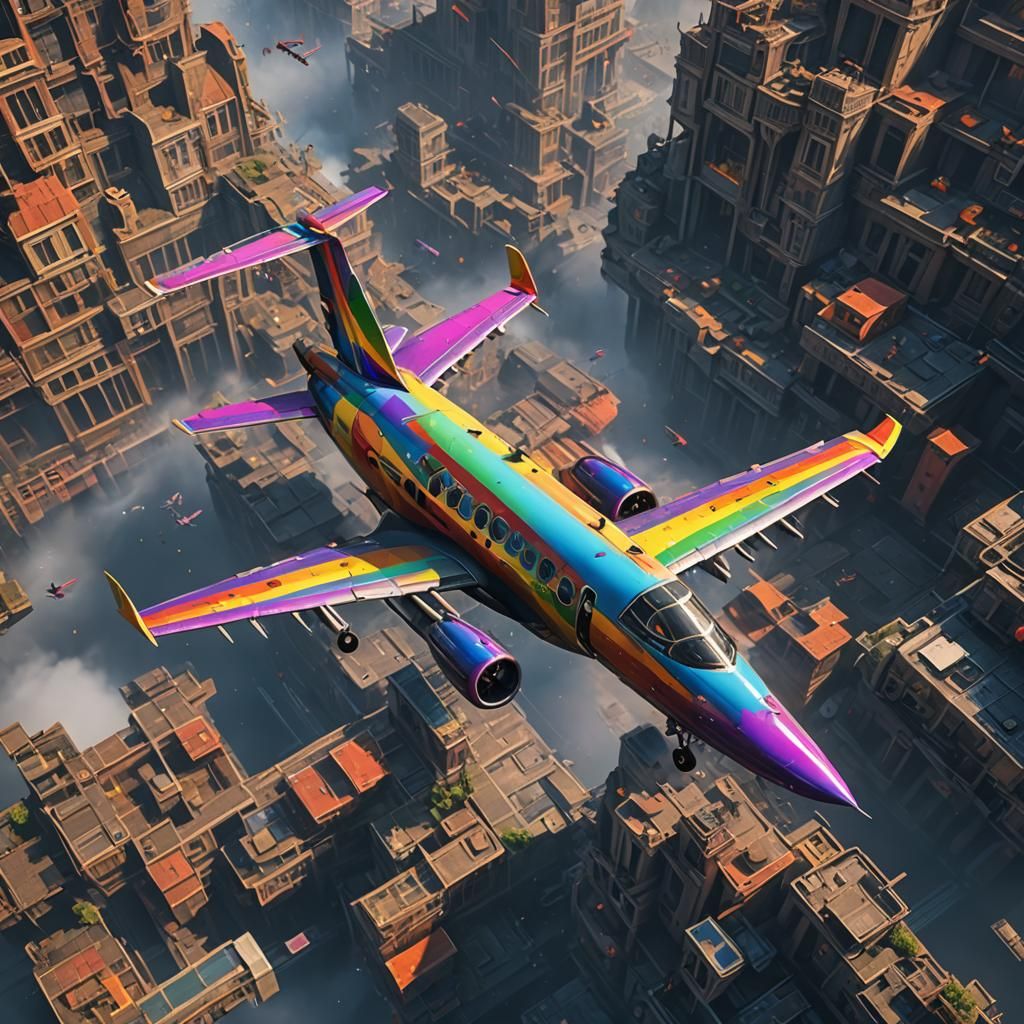 LGBTQ FLAGGED PLANE