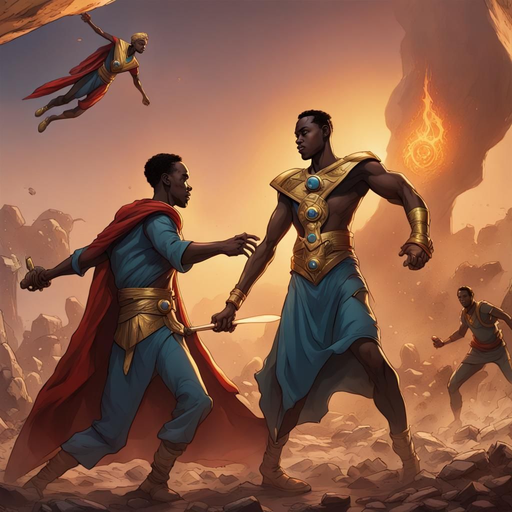 Homelander Battles Somali Super Siblings: Comic Art