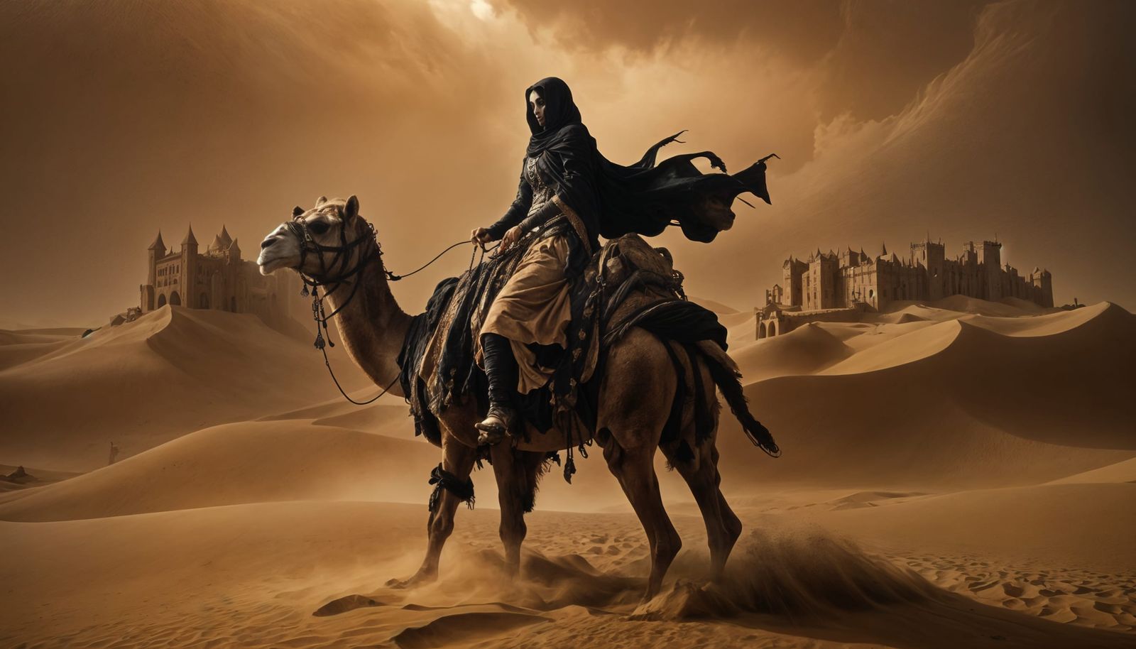 Imushag Rides to Sand Castle Through Storm