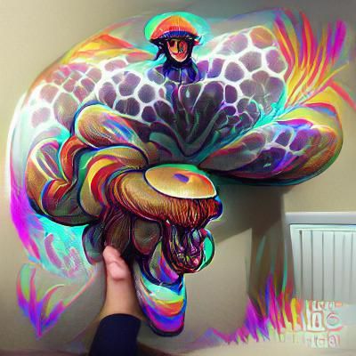 Giant Psychedelic Mushroom Art