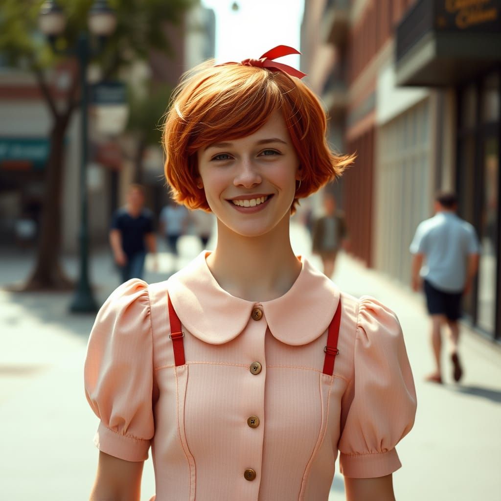 Elegant Crossdresser in Vintage Film Style