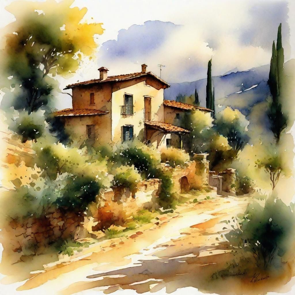 serene charm of a rural Tuscan landscape