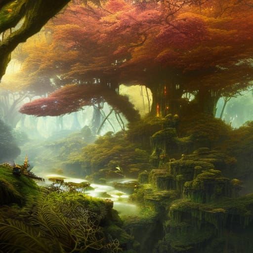 Fairytale Goblin Cave with Jewels and Treasure