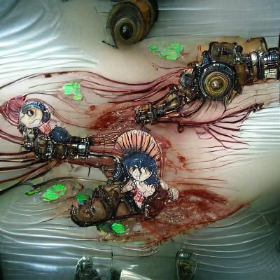 Steampunk Anime Character with Intricate Details