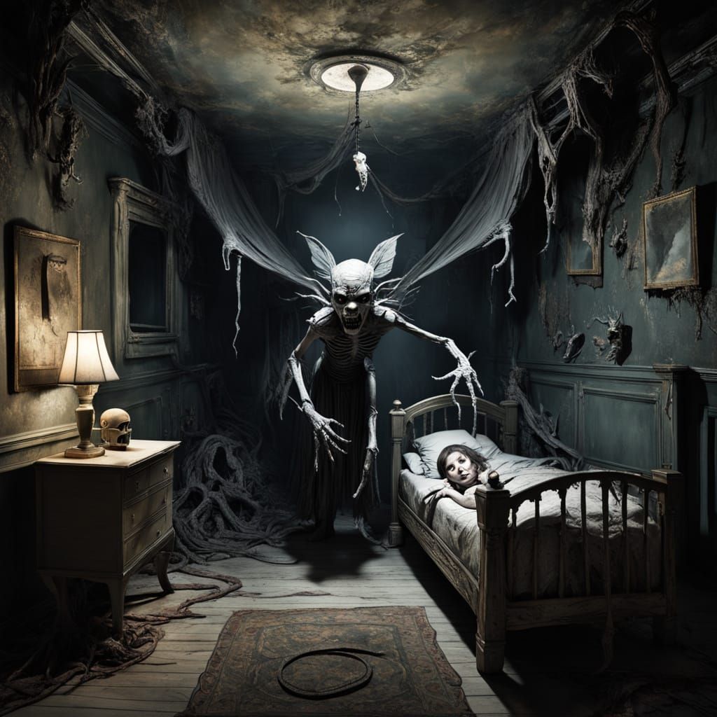 Dark Creature Emerges from Shadows in a Foreboding Nightmare...