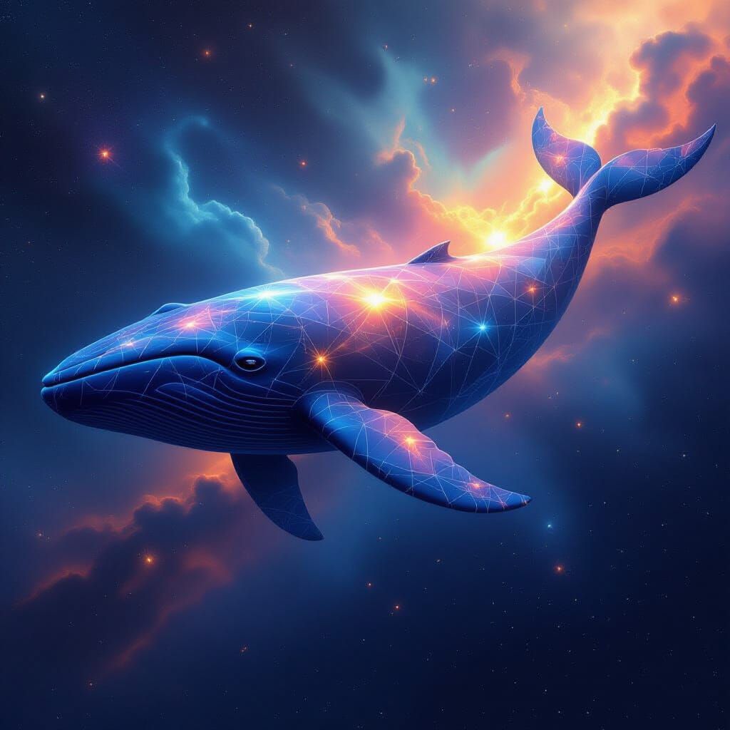 Celestial Whale of Nebulae and Constellations