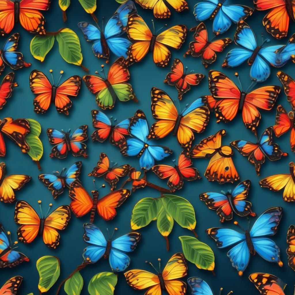 Butterflies Camouflaged as Leaves in Vibrant Colors