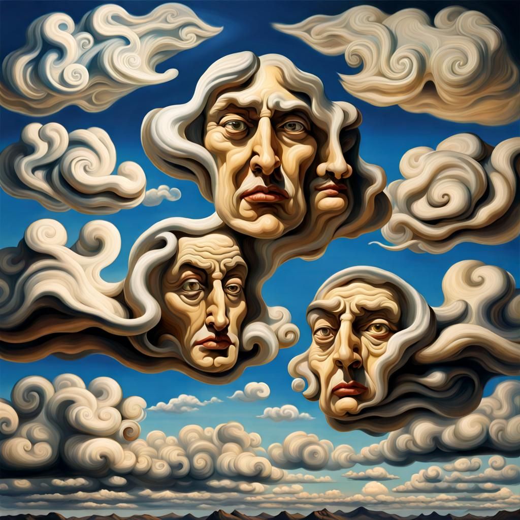 "Look! I can see faces in the clouds!"