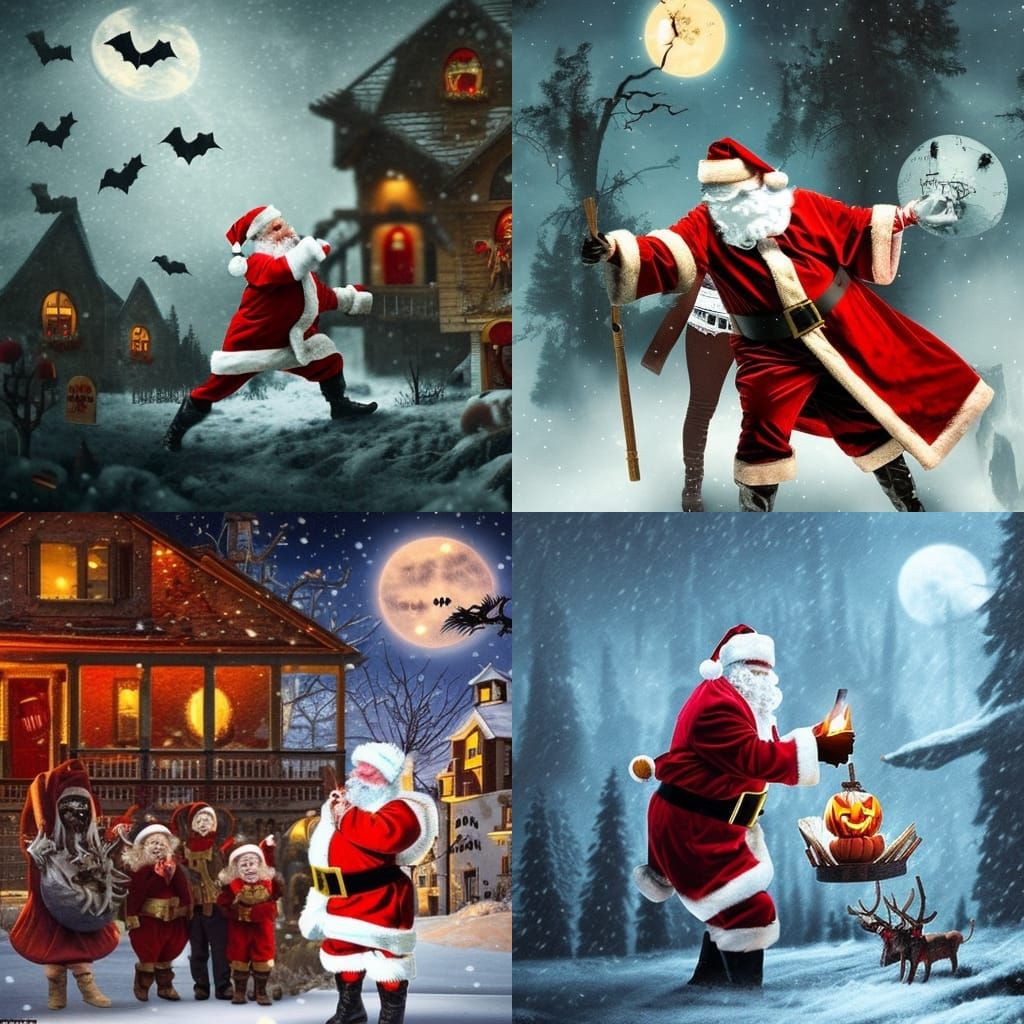 Santa Claus vs Halloween Spirit: Epic Digital Battle
