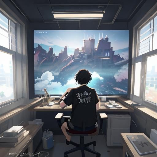 Anime Lover Boy in 3D Concept Art