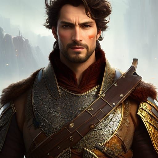 Barbarian Pirate Portrait in Hyperdetailed Digital Art