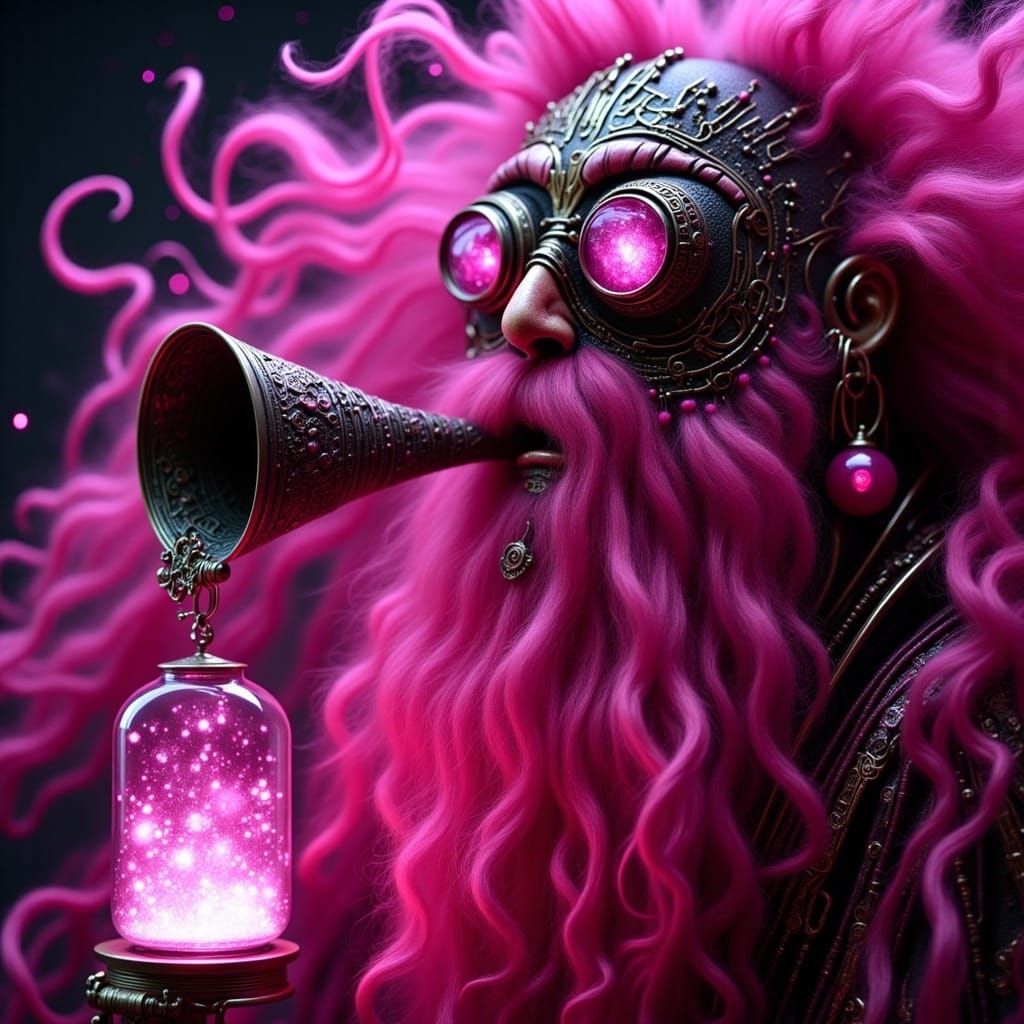 BFG Whispering to Dreams in Cyberpunk Style