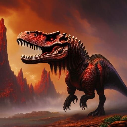 Detailed T-Rex in Devil's Throne Room