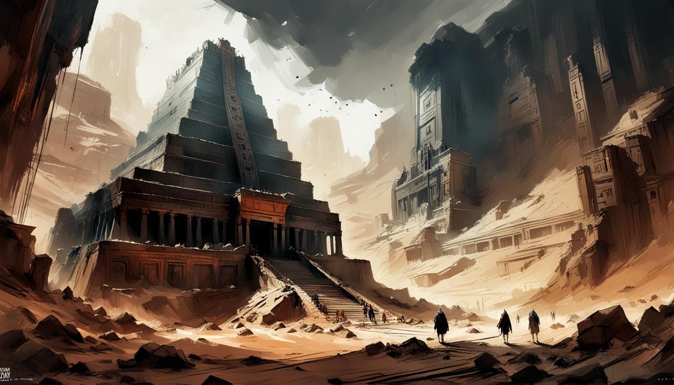 Valley of the Kings: Mystic Fog Digital Illustration