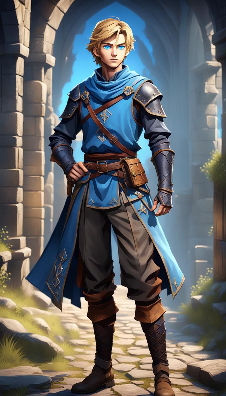 Anime Portrait of a Medieval Boy Adventurer