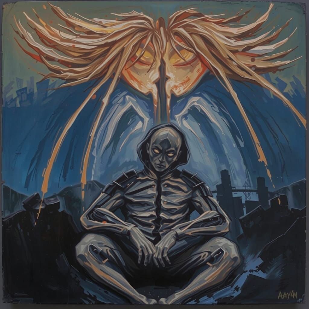 Post-Apocalyptic Surrealism in Oil Painting Style