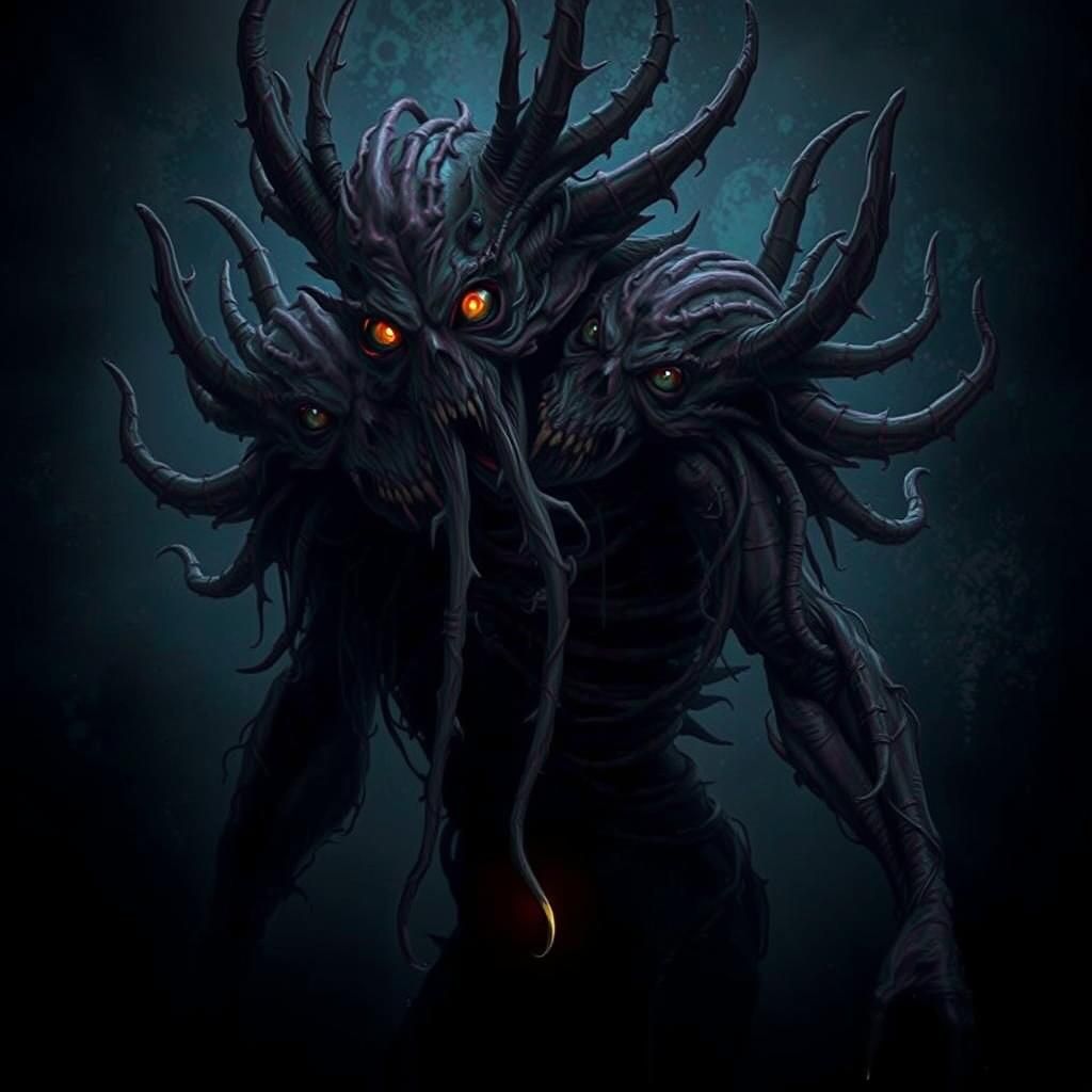 Grotesque Necronomicon Creatures in Biomechanical Style