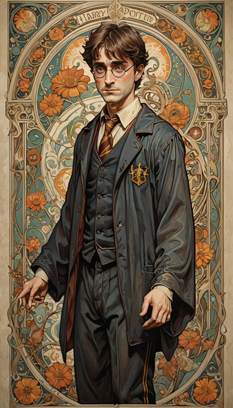 Harry Potter in Art Nouveau Style