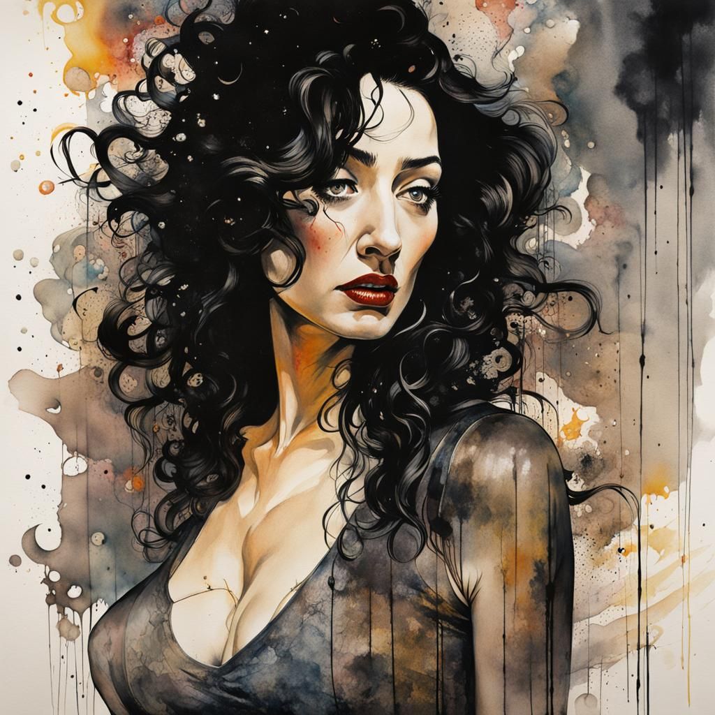 Surreal Portrait in Pin-Up Style