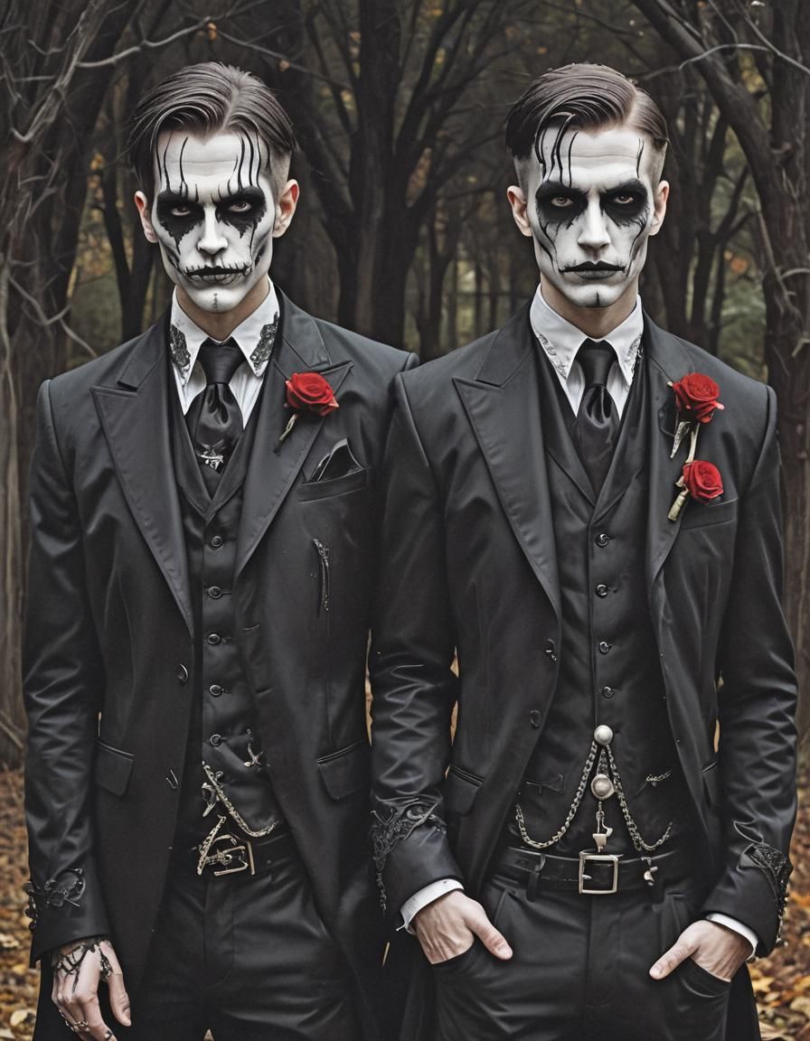 Sinister Dark Gothic Halloween Gay Wedding