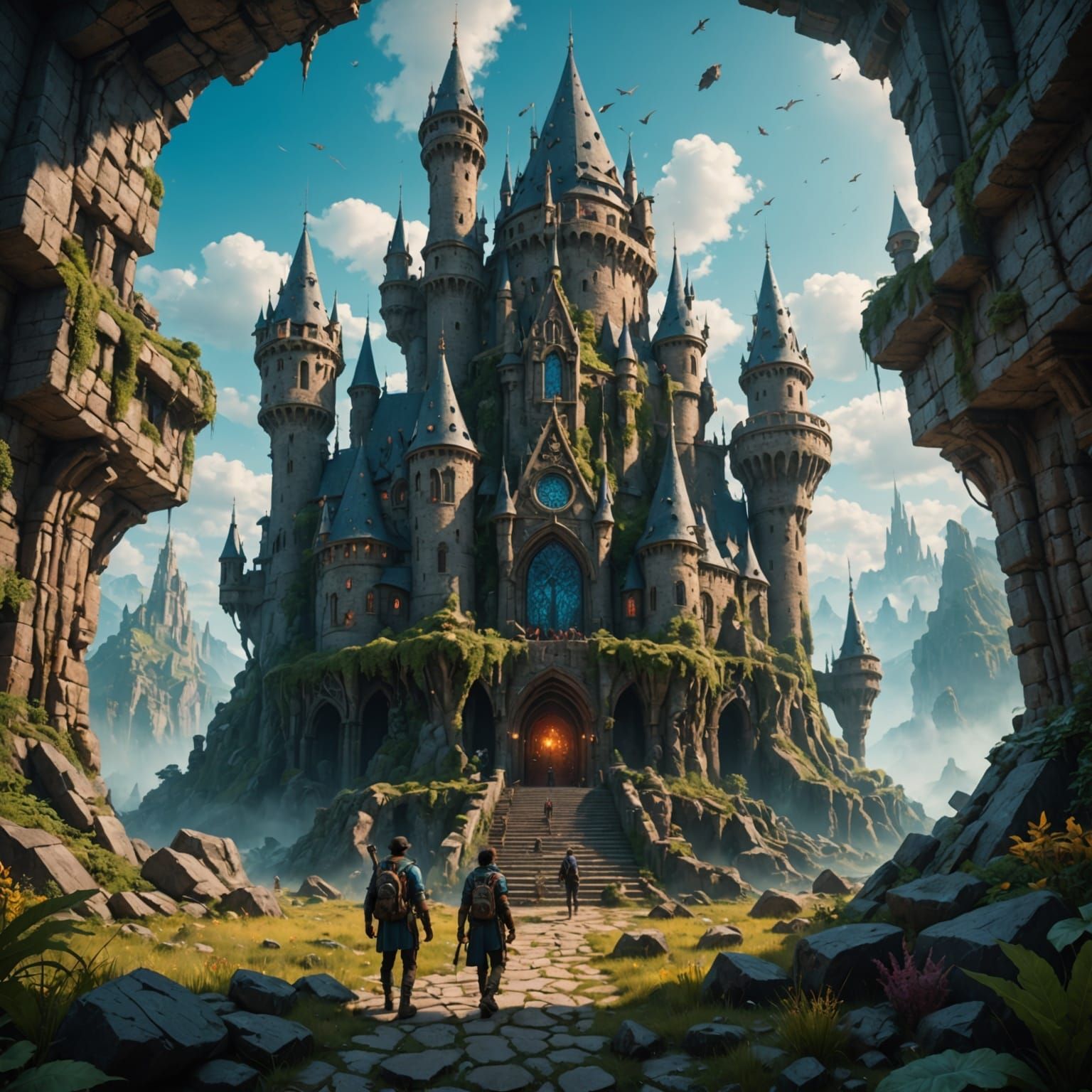 Stunning Fantasy Realm in Deep Matte Painting